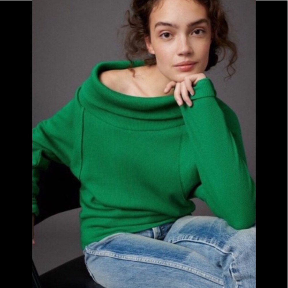 Anthropologie waffle knit sweater